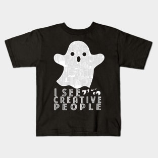 I See Creative People Ghost Art Supply Kids T-Shirt